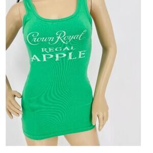 Crown Royal Regal Apple Women's Bright Green Tank Top - Size S - GUC